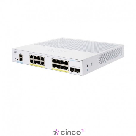 Switch inteligente Cisco Business CBS250-16P-2G 16 portas GE PoE 2 SFP de 1 G CBS250-16P-2G-NA 
