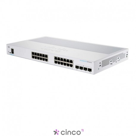 Switch inteligente Cisco Business CBS250-24T-4G 24 portas GE ﻿4 SFP de 1G CBS250-24T-4G-NA 