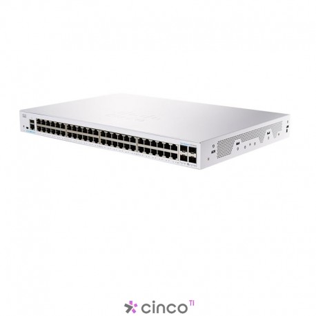 Switch inteligente Cisco Business CBS250-48T-4X 48 portas GE ﻿4 SFP+ de 10 G Proteção vitalícia limitada CBS250-48T-4X-NA