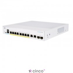 Switch gerenciado Cisco Business CBS350-8FP-2G 8 portas GE PoE total 2x1G Combo Proteção vitalícia limitada CBS350-8FP-2G-NA 