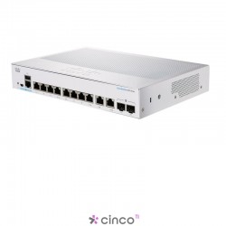 Switch gerenciado Cisco Business CBS350-8FP-E-2G 8 portas GE PoE total Ext PS 2x1G Combo CBS350-8FP-E-2G-NA 