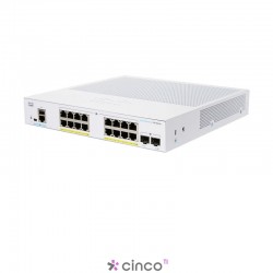 Switch gerenciado Cisco Business CBS350-16T-2G 16 portas GE 2 SFP DE 1G Prot vit limitada CBS350-16T-2G-NA