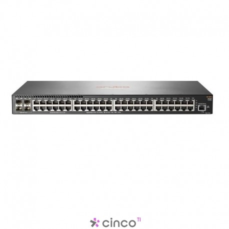 Aruba Switch 2930F 48G 4SFP com 48 portas 10/100/1000 Mbps RJ45 + 4 portas SFP 1G, Gerenciável Empilhável JL260A