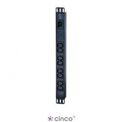 APC PDU Easy Básica horizontal 1U 220V - 16A - Ent IEC-320 C20 - Sai (8) IEC 320 C13 EPDU1016B