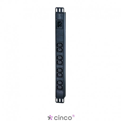 APC PDU Easy Básica horizontal 1U 220V - 16A - Ent IEC-320 C20 - Sai (8) IEC 320 C13 EPDU1016B