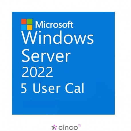 Windows Server CAL 2022 Bra COEM pacote com 5 acessos User R18-06461