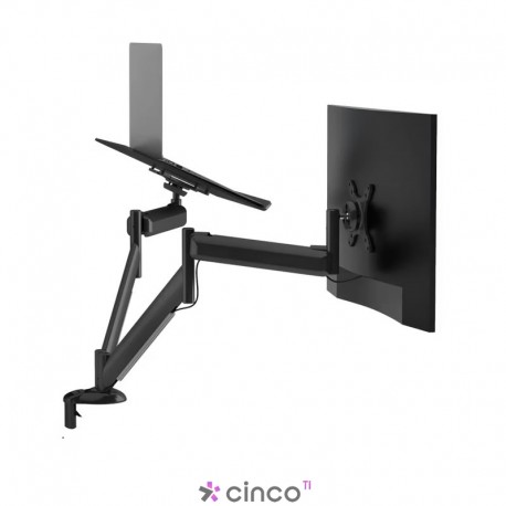 Clipway N1 Suporte Articulado de mesa molas para 1 monitor 1 Notebook Fixo na mesa CLIPWAY-N1-ICESILVER