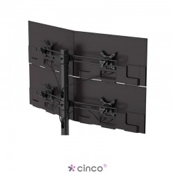 Clipway 4 Suporte de mesa para 4 monitores CLIPWAY-4-ICESILVER