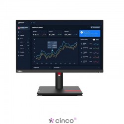 MONITOR LENOVO 21,5 FHD IPS T22I-30 - VGA / HDMI / DP 1.2 / HUB USB / AJUSTE DE ALTURA / PIVOT / 99 SRGB 63B0MAR1BR