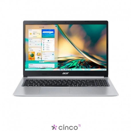 Notebook Acer Aspire 5 Ryzen7-5700U 16GB SSD 512GB 15.6" FHD IPS AMD Radeon Linux Prata - A515-45-R74N NX.AYDAL.00J