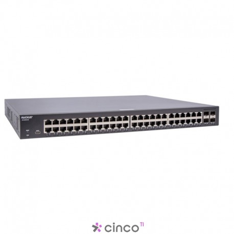 RUCKUS ICX 8100 1RU Switch 48×10/100/1000 Mbps ports 4×1GbE SFP uplink-ports ICX8100-48