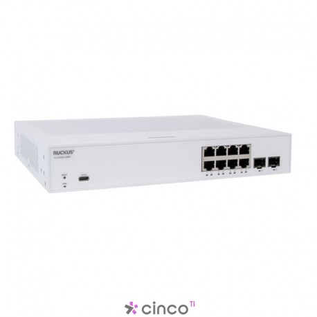 RUCKUS ICX 8100 Compact Switch, 8×10/100/1000 Mbps PoE+ 802.3at ICX8100-C08PF