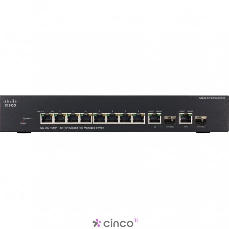 Cisco SG300-10MP 10-Port 10/100/1000 Gigabit PoE Managed Switch