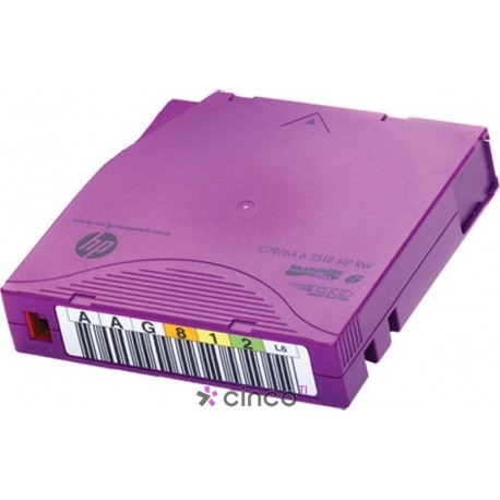 Cartucho de dados HP LTO-6 Ultrium MP RW 6,25 TB