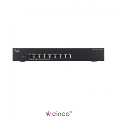 Switch Gerenciável Cisco SF300-8 - 8 portas 10/100