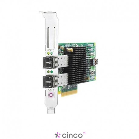 Controladora HP HBA FC Qlogic 82Q 8Gb Dual-Port PCI-e AJ764A 