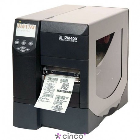 Impressora de Etiquetas de Codigo de Barras Industrial Zebra ZM400N, ZM400-2001-0100T