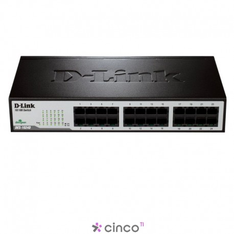 Switch D-Link DES-102D não Gerenciável 24 Portas DES-1024D