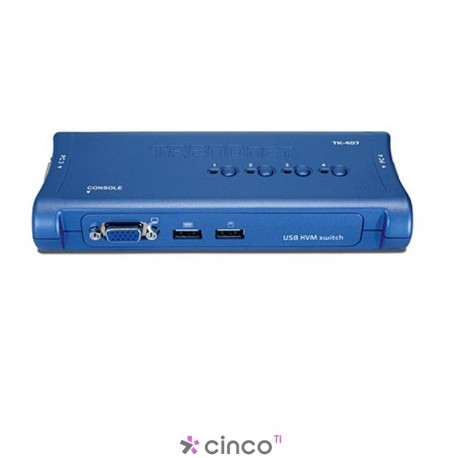 Chaveador Analógico Trendnet, 4 portas USB, TK-407K