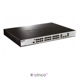 Switch D-Link, Gerenciavel L2 c/ 24x PoE 10/100Mbps, DES-3200-28