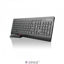 Kit teclado e mouse Wireless Lenovo, 0A34070