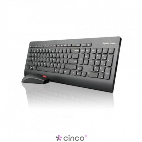 Kit teclado e mouse Wireless Lenovo, 0A34070