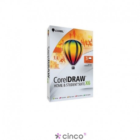 CorelDRAW Home & Student Suite X6 Mini-Box, Espanhol e Português, CDHSX6ESBRMBAM