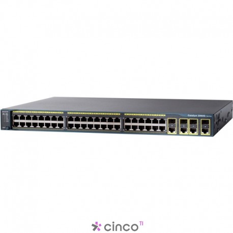 Switch Cisco Catalyst 2960 48 10/100 PoE + 2 1000BT +2 SFP LAN Base Image