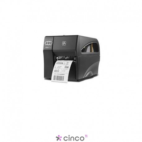 Impressora de Etiquetas Zebra ZT220, 152mm/s, 203 DPI, USB/Serial, Com CUTER e Bandeja, ZT22042-T2A000FZ
