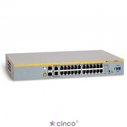 Switch Fast Ethernet - 24x 10/100Mbps (RJ45) + 2x Combo (10/100/1000Mbps RJ45 ou mini-GBIC)