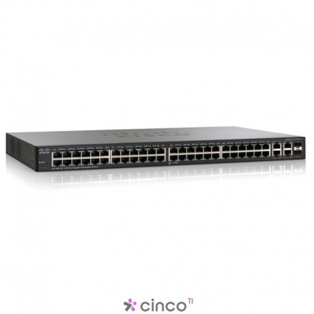  Cisco Switch Gerenciável SG300 48 portas Gigabit + 2 Gigabit/SFP