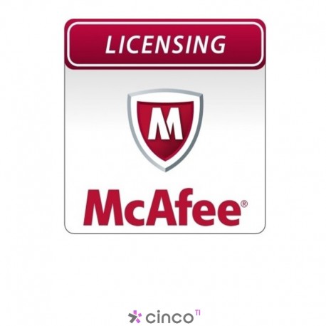 Licença de Segurança (EndPoint) Advanced Suit McAfee, 2 anos,51-100 usuários, Inglês, 2 anos suporte gold, EPAYKM-AA-CA