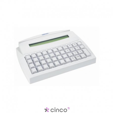 Teclado Gertec TEC-44 PS2 Display Branco, 004.0281.1