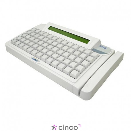 Teclado Gertec TEC-65 PS2, Leitor 2, Branco, 004.0643.7