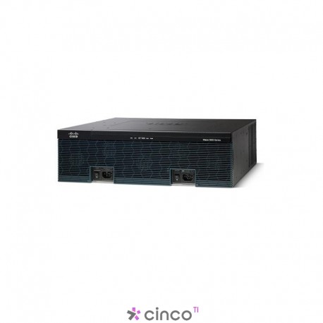 Roteador CISCO 3925E, 4 portas LAN 10/100/1000, USB, CISCO3925E-SEC/K9