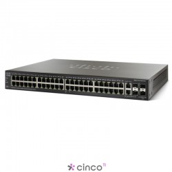 Switch Cisco, 42 portas 10/100/1000, gerenciável, empilhável, SG500-52-K9-NA