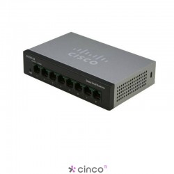 Switch Cisco, 8 portas 10/100/1000, não gerenciável, SG100D-08-NA