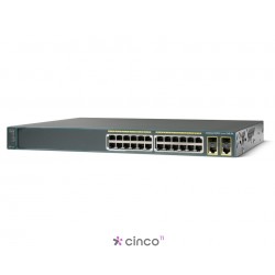 Switch Catalyst Cisco, 24 portas 10/100, gerenciável, 2SFP, WS-C2960-24PC-BR 