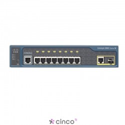 Switch Cisco 8 portas 10/100, 2 SFP, WS-C2960-8TC-L