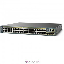 Switch Cisco 48 portas 10/100/1000, gerenciável, WS-C2960S-48FPS-L 