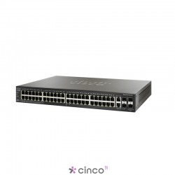 Switch Cisco, 48 portas 10/100, 2 sfp, gerenciável, empilhável, SF500-48-K9-NA