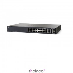 Switch Cisco, 28 portas, 10/100/1000, gerenciável, vlan, 2 sfp, SRW2024P-K9-NA