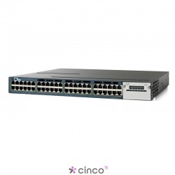 Switch Cisco, 48 portas 10/100/1000, gerenciável, WS-C3560X-48P-E