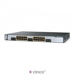 Switch Cisco, 24 portas 10/100/1000, 4 sfp, gerenciável, WS-C3750G-24TS-S 