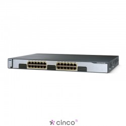 Switch Cisco, 24 portas 10/100/1000, 4 sfp, gerenciável, WS-C3750G-24TS-S 