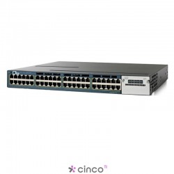 Switch Cisco, 48 portas 10/100/1000, gerenciável, WS-C3560X-48P-S 