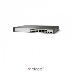 Switch Cisco, 24 portas 10/100/1000, gerenciável, WS-C3750V2-24FS-S