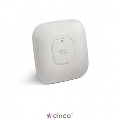 Ponto de Acesso Cisco Aironet 3502I, Wireless 802.11 a/g/n, 2.4GHz/4 dBi e 5GHz/3 dBi