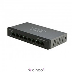 Switch Cisco Não Gerenciável, Não Empilhável, 8 Portas 10/100, SF100D-08-NA