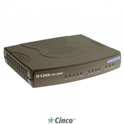 Roteador D-Link, - 1 Porta WAN 10/100BASE-TX RJ-45 - 4 Portas LAN 10/100BASE-TX RJ-45 WAN, DVG-5004S